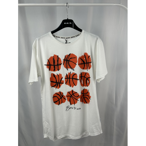 T-SHIRT STAMPATA PALLA BASKET BERNA 243282